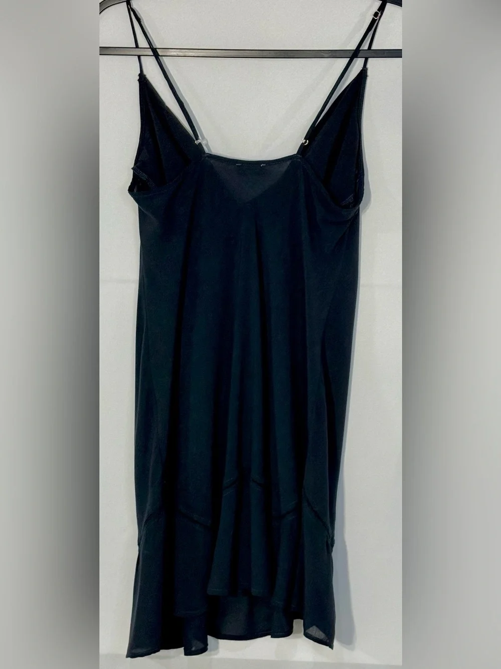 Itimately Free People Black Cowl Neck Slip Dress Ruffle Hem Size S - Picture 8 of 10